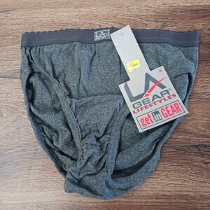 New Vintage LA Gear Lifestyles Women's Panties Underwear Briefs Size 6 Dark Gray